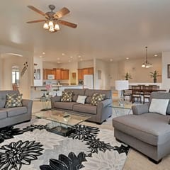 Spacious Prescott Home | Game Room & Deck Views