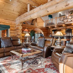 Luxury Log Lodge | Views, Sauna + Theater